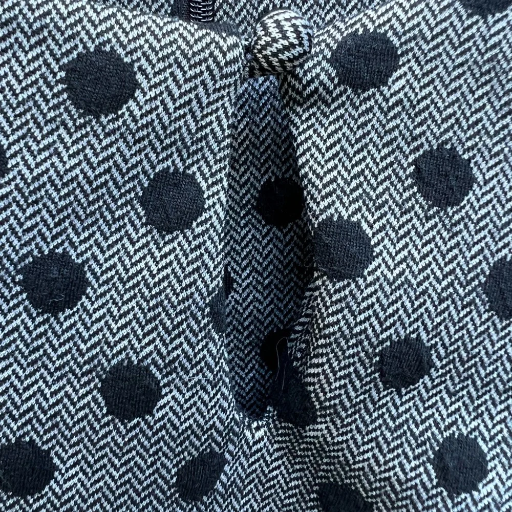 TALBOTS Black and Gray Polka Dot Dress Women’s Small Petite